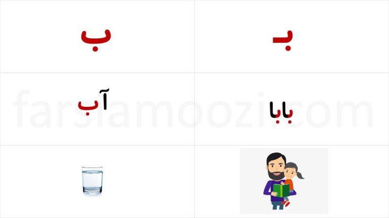 کلمات فارسی با نشانه بـ ب