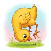 جوجه با نقطه (دانه) زیرش